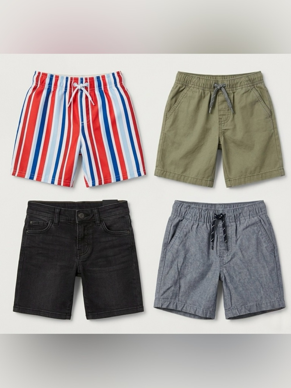 Lot of 4 Casual Green Shorts SZ 4T Cat & Jack